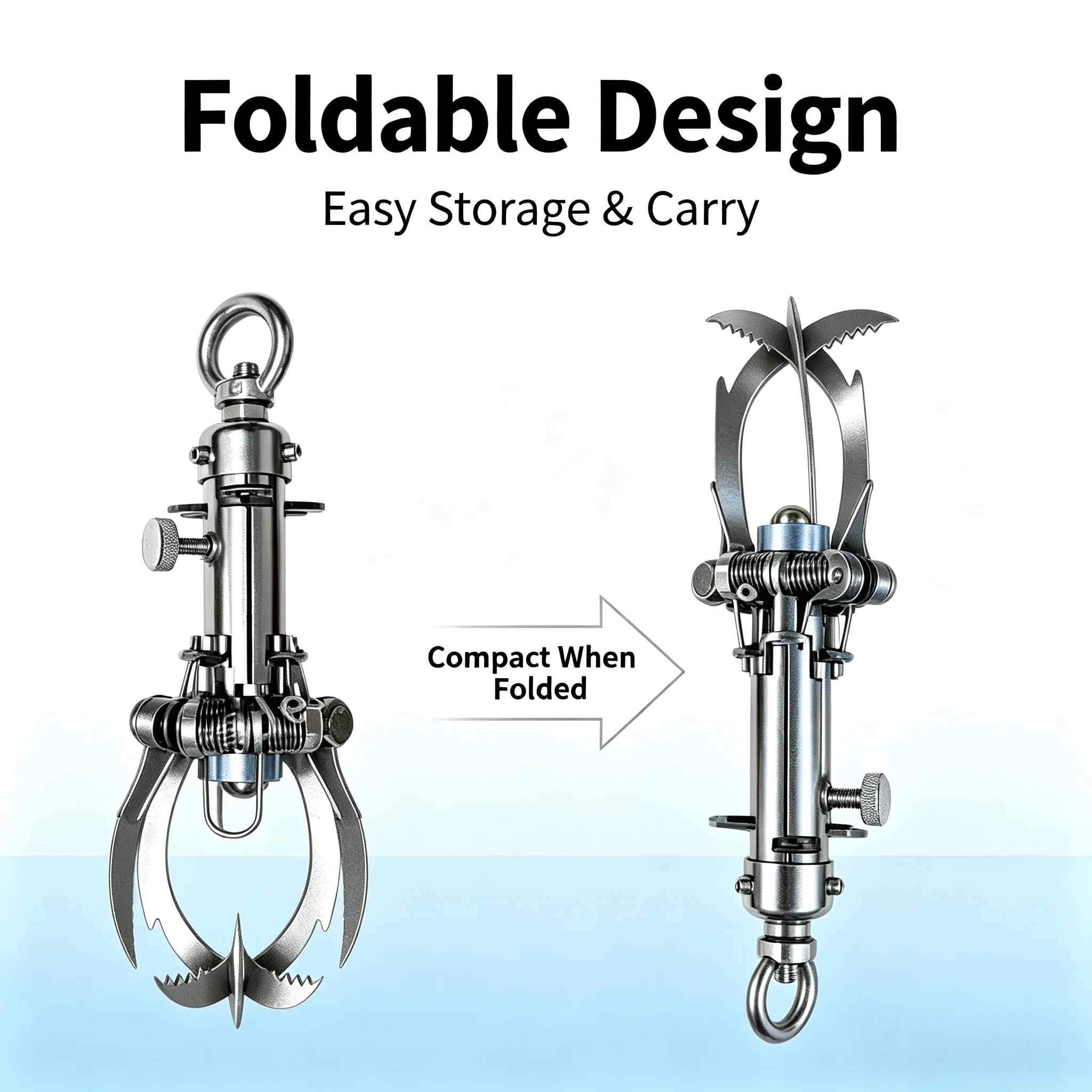 Gravity Stainless Steel Mechanical Claw, Fly Tiger Catcher, Powerclaw Drone Rescue Grappling Hook Handmade