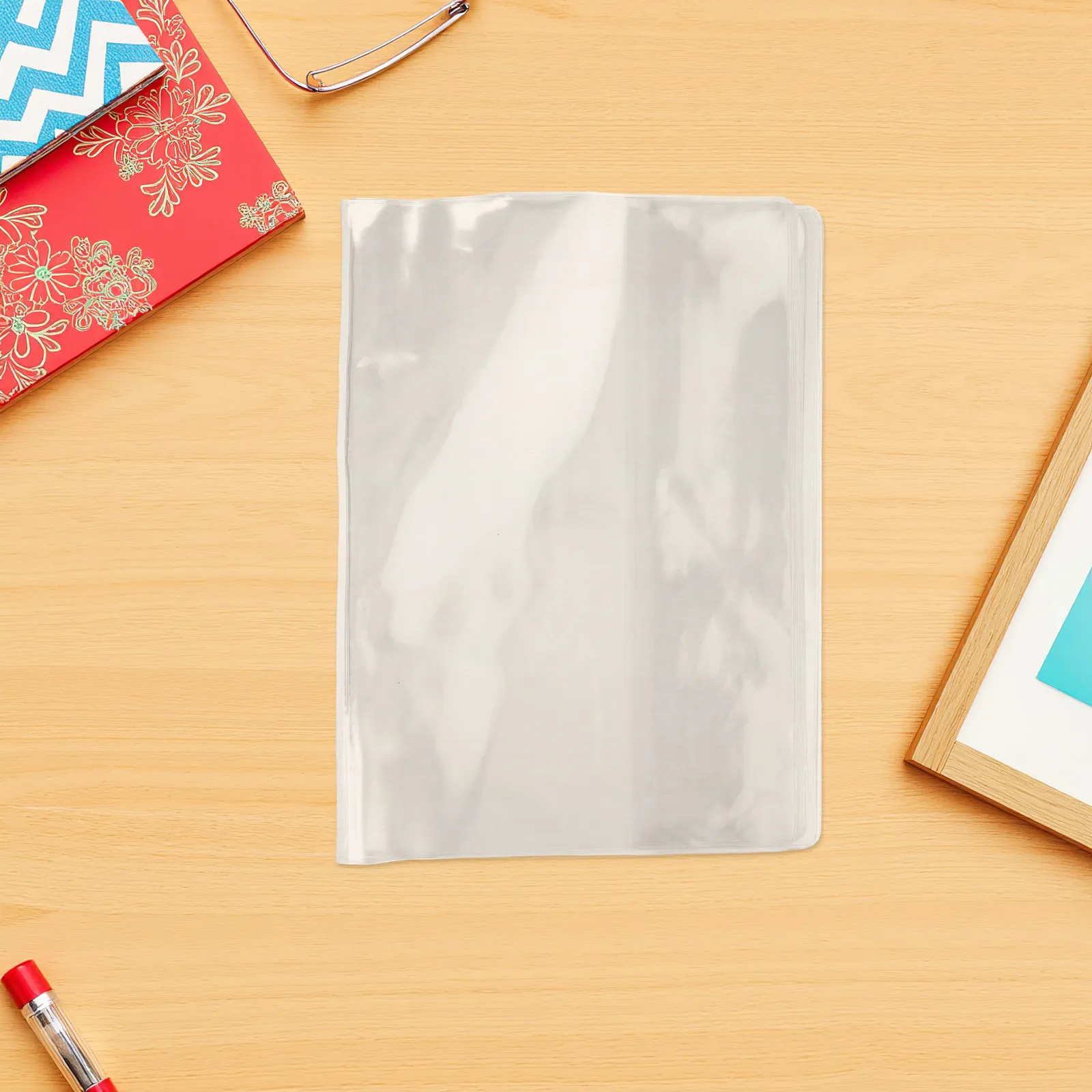 10Pcs Clear Frosted PVC Book Covers Reusable Transparent Notebook Protector Sleeve for School Notebooks and Textbooks