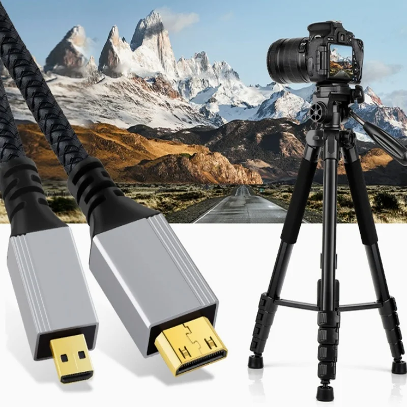 4k Mini HDMI Compatible To Micro HDMI Compatible Male HD Data C To D Mobile Computer High-Definition Tablet Connection Cable