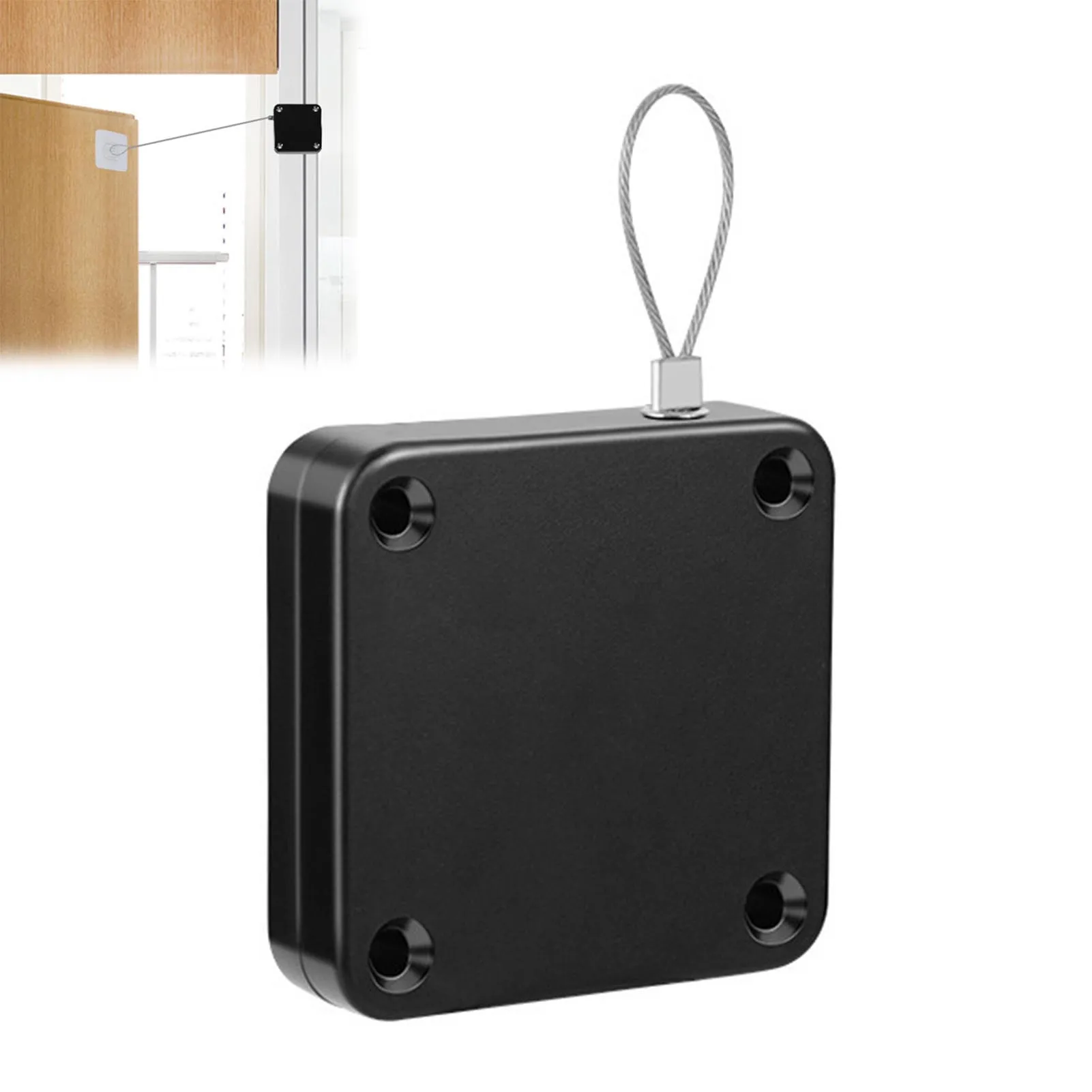 Automatic Door Closer Punch-Free 1000 1200 Pull Force Door Shower Curtain Closer Buffer Door Closer for Bathroom Bedroom