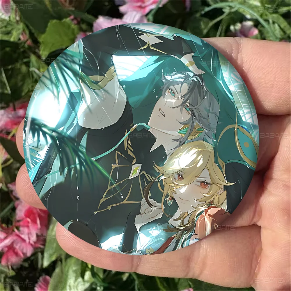 Genshin Impact Kaveh Alhaitham Badges Creative Tinplate Soft Button Pins Animal Icon Brooch Lapel Backpack Badge Accessories Pin