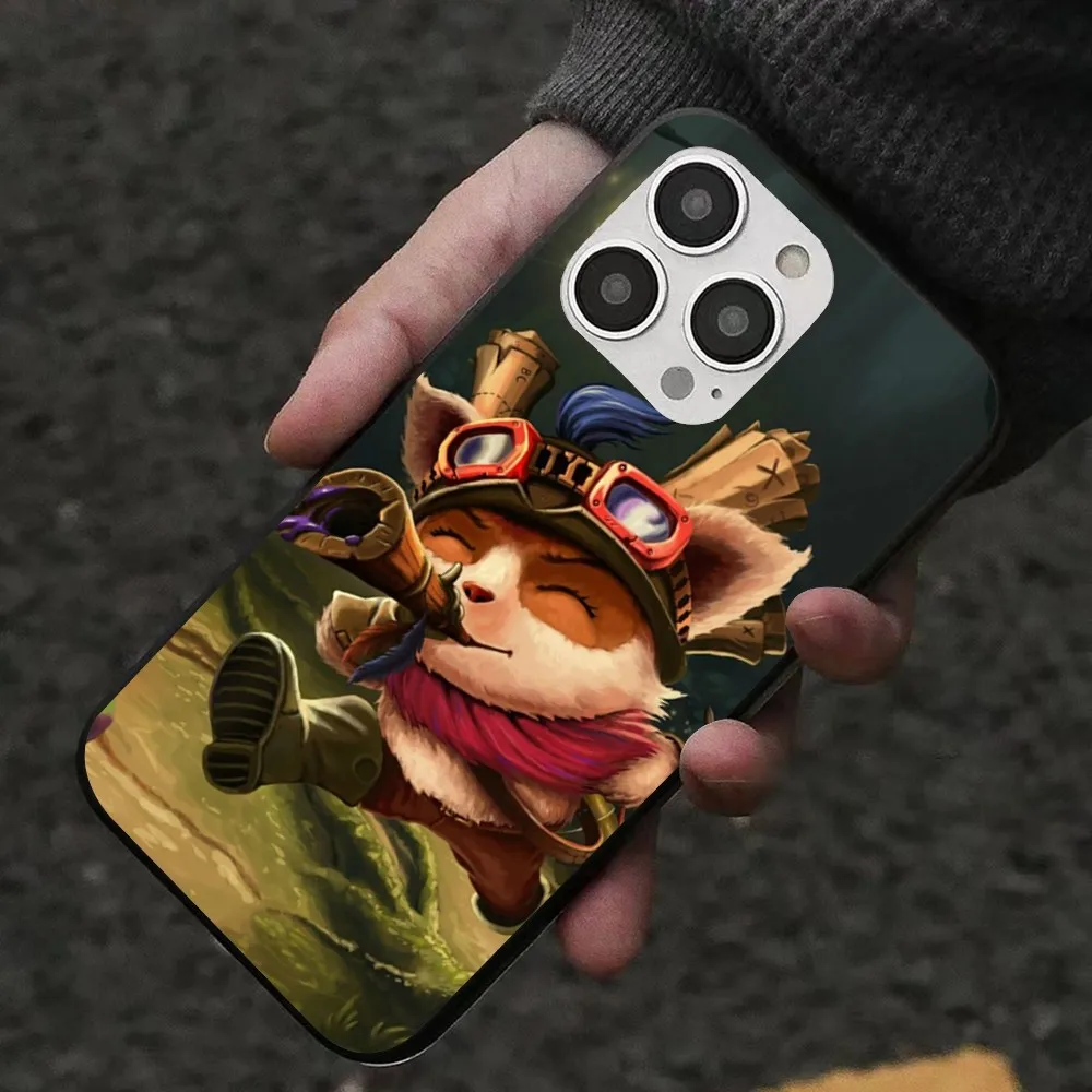 Custodia per telefono League of Legends Teemo per Iphone 15 11 13 14 Pro Max 7 8 Plus X Xr Xs Max Se2020 12mini Cover Case