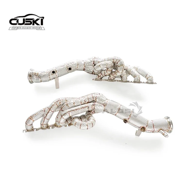 

Высокопроизводительный выпускной коллектор из нержавеющей стали с изоляционным слоем, подходящий для Lamborghini Huracan LP580/LP610 5.2l 14-18