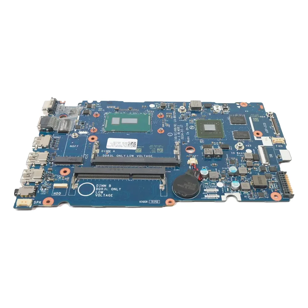 Carte mère d'ordinateur portable pour Dell Latitude 3450 3550 LA-B072P avec CPU:i3-5005U i5-5200U i7-5500U GPU:830M 2G FRU:076F94 01J67F YG5J7