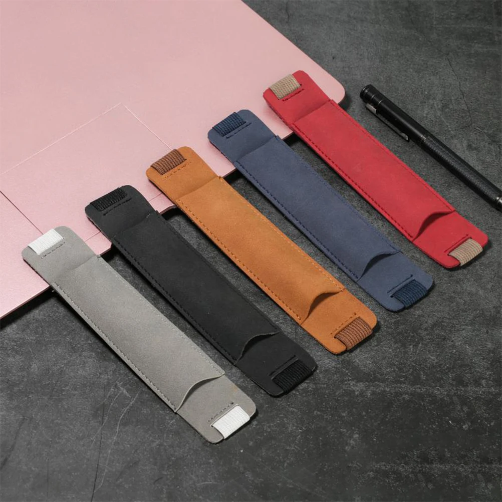 5 قطعة حوامل أقلام من البولي يوريثان بشريط مطاطي لأجهزة الكمبيوتر المحمول والخدش وغطاء تخزين وحقيبة أقلام مرنة