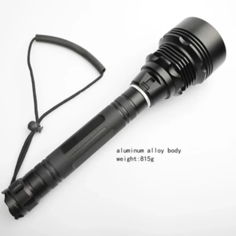 New P90 strong light diving flashlight Underwater operation patrol light fishing and salvage diving flashlight diving depth of 5