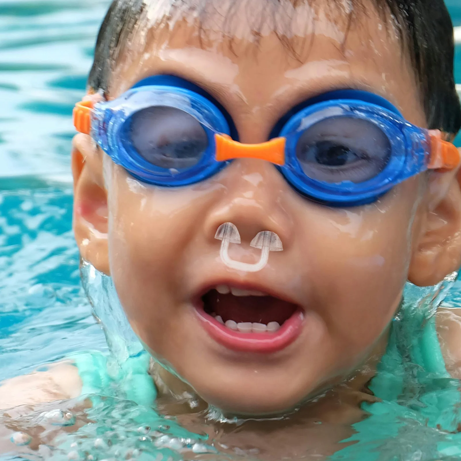 Pince-nez de natation transparente, pratique, Durable, sûre pour la natation, facile à porter, matériau PVC