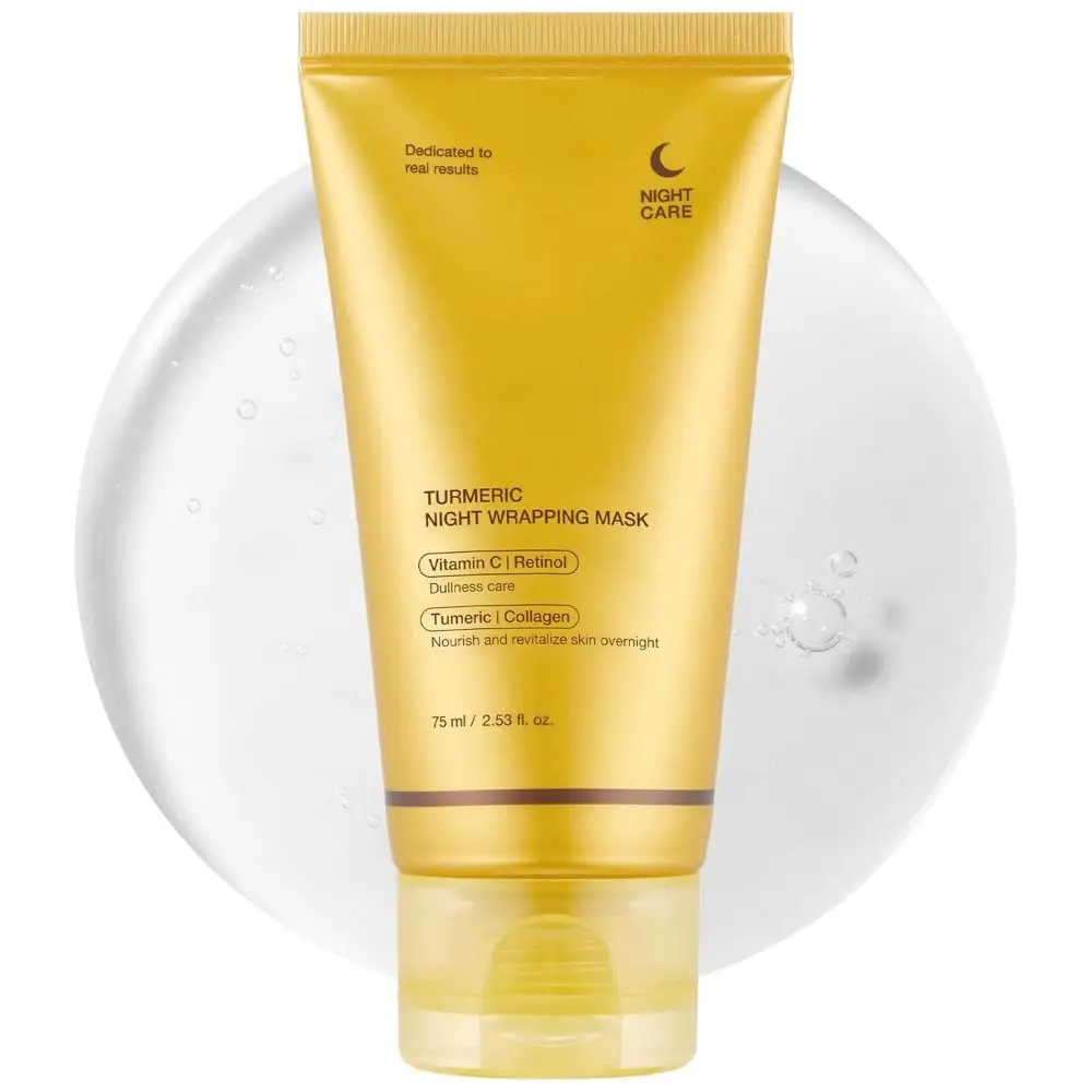 

Nourishes Dull Uneven Skin Peel Off Mask with Hydrolyzed Collagen Glowing Skin Turmeric Mask Improved Elasticity