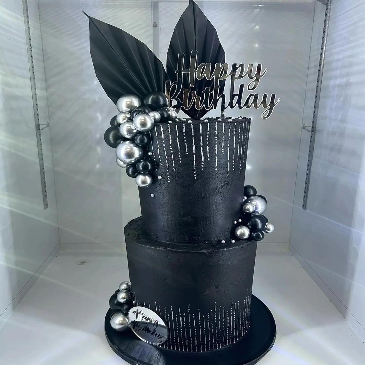 Blaue weiße goldene Kugeln Kuchendeckel Kugeln Geburtstagstorte Dekorationen für Geburtstag Boho Hochzeit Babyparty Partydekorationen – Detail 17