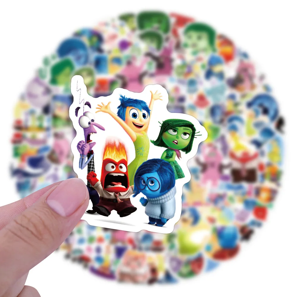 10/30/60/120PCS Disney Inside Out 2 Stickers Cartoon Movie Decals Motorcycle Laptop Stationery Helmet Fridge DIY Decoration Toys