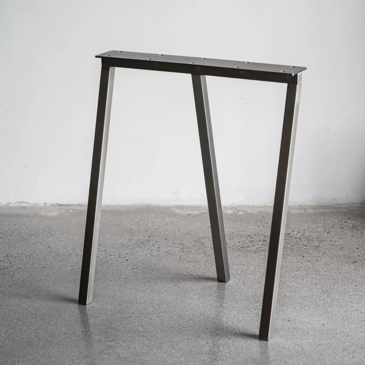 Brushed stainless steel textured single-sided footrest, office desk legs, bar table legs, conference table legs