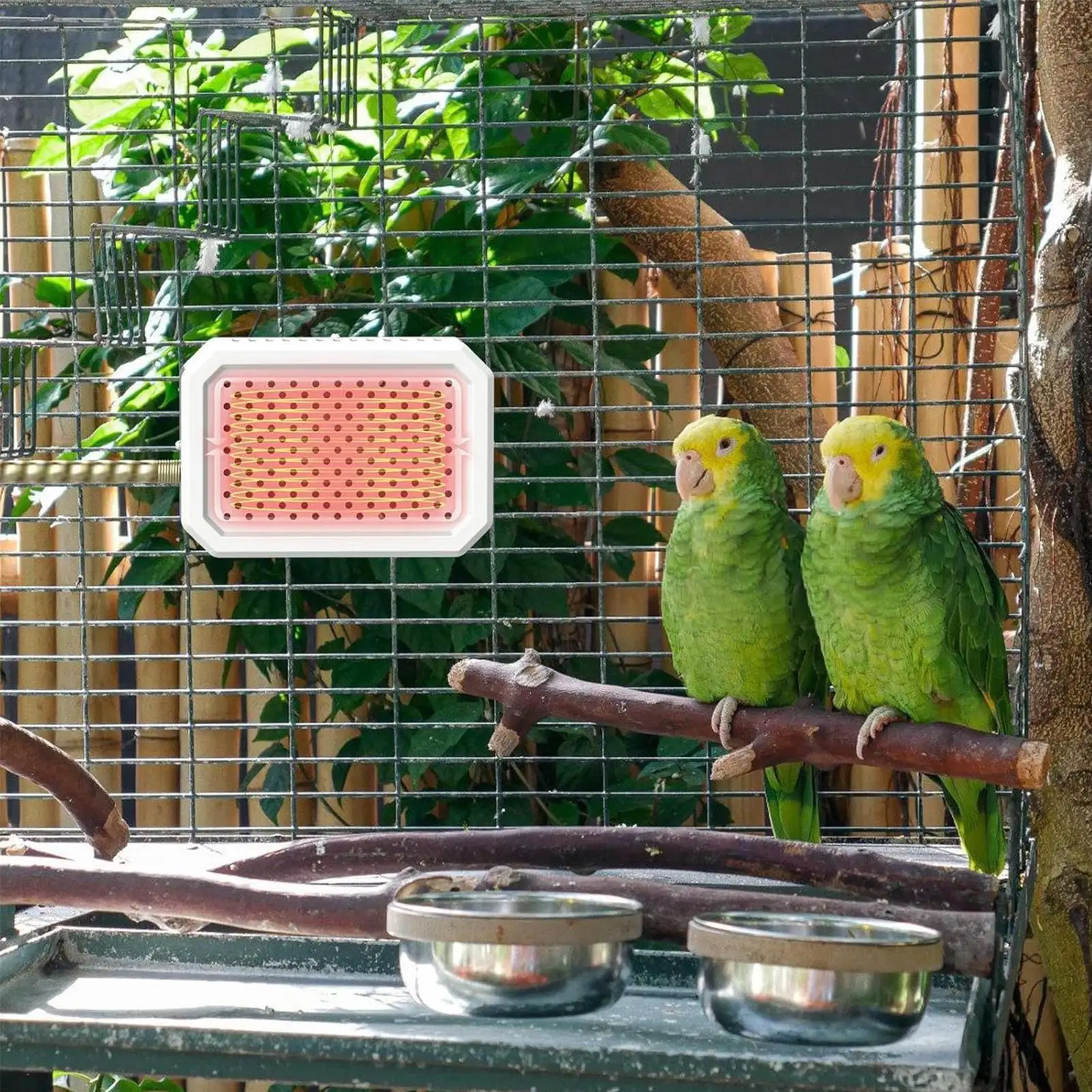 Bird Cage Heater Warming Panel Safe Thermostat Controlled Pet Warmer for Parakeets Cockatiels Finches Rabbits Hamsters Winter
