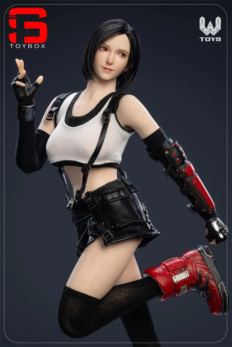 1/6スケール ティファ 可動ヘッドスカルプト ファイティングコスチュームセット モデルフィット 12インチ TBL S10D 女性兵士 アクションフィギュア ボディドール