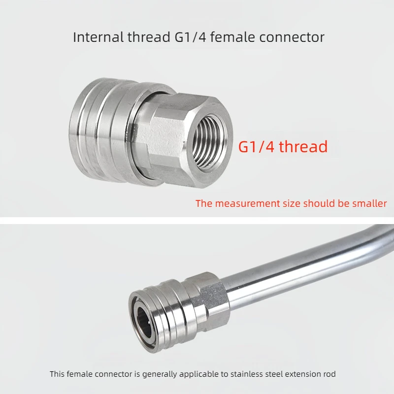 SS 1/4 Quick Connector Holder With Various Fitting Thread M14 G1/4 For High Pressure Car Wash Gun Quick Coupling Adapter image 3