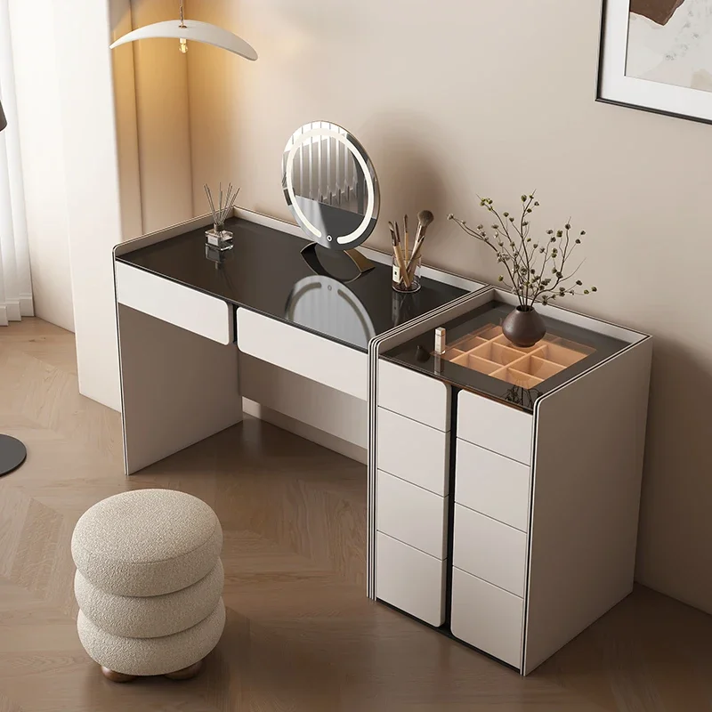 Jewelry Box Glass Dresser Nordic Multifunctional Design Modern Vanity Makeup Storage Luxury Tocador Maquillaje Bedroom Furniture