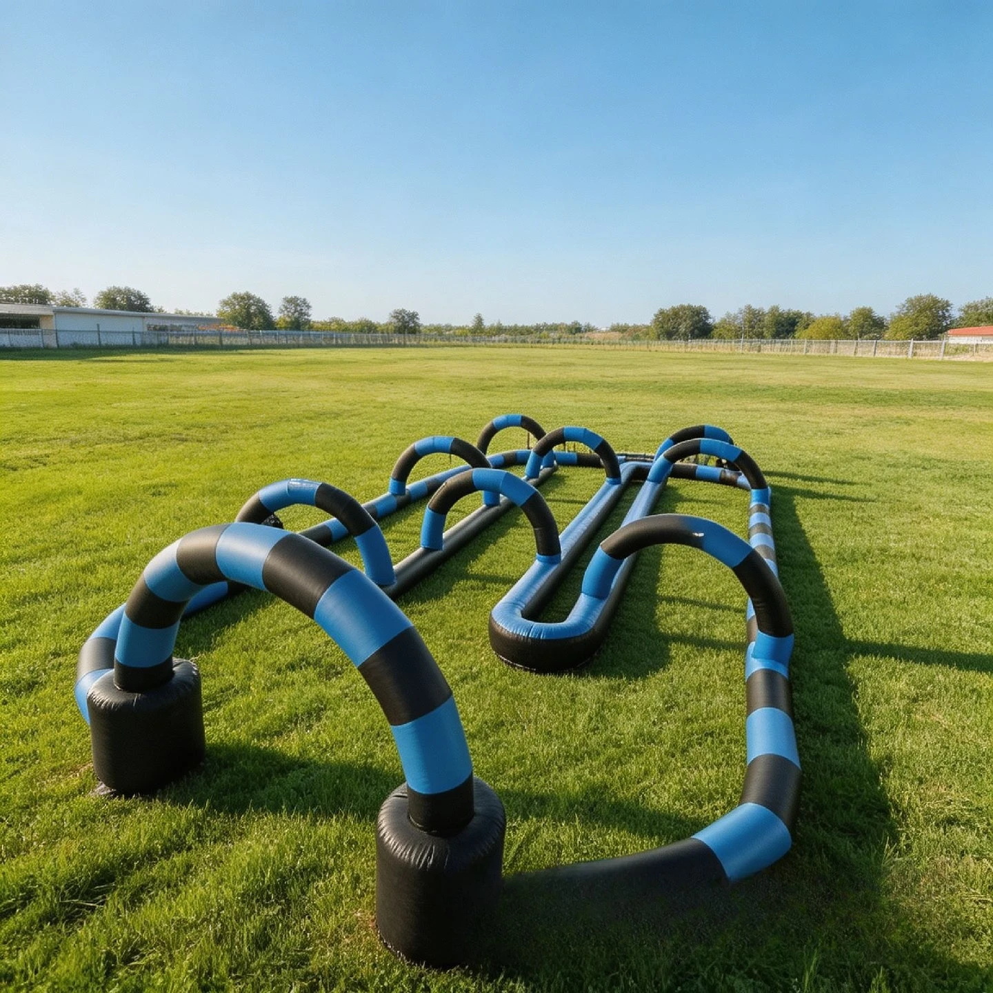 Inflatable tracks, fun sports day props, outdoor parent-child basketball frames, team-building training