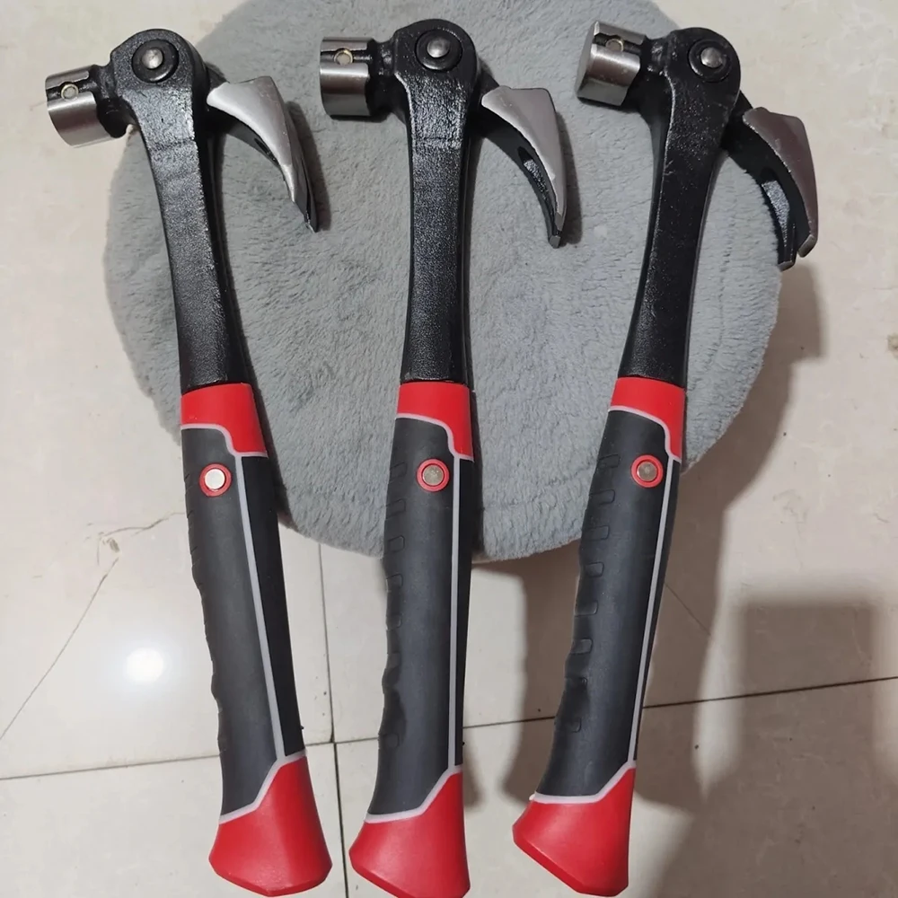 Adjustable Woodworking Iron Nail Hammer Multi-Functional Professional Claw Hammer Emergency Safety Escape Household Hand Tools