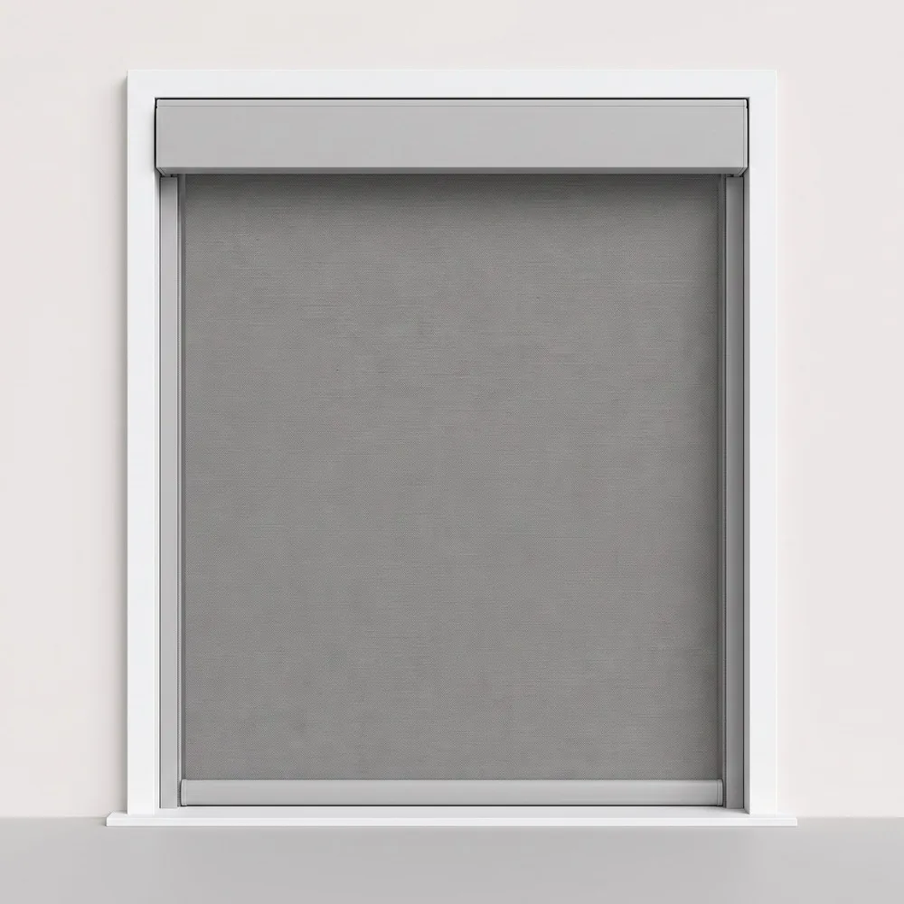Cassette Roller Blinds with Side Rails, Blackout Window Shades Water Repellent Formaldehyde Free Fabric for Bedroom