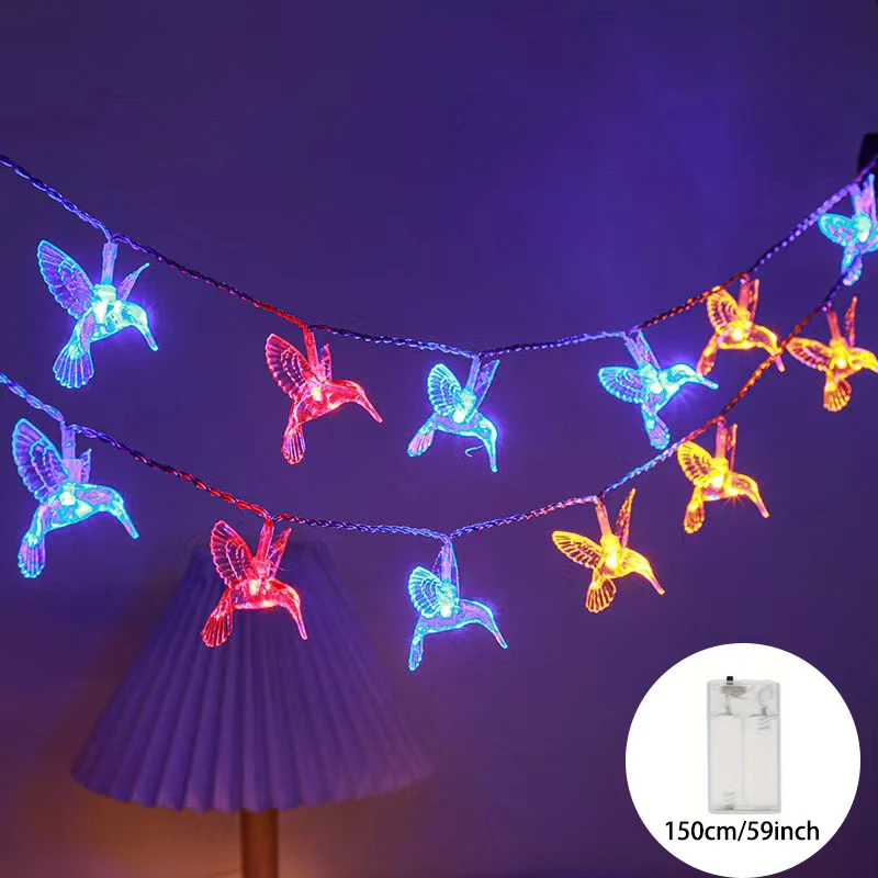 Hummingbird ไฟ LED String Mini Vintage คริสต์มาสฮาโลวีนงานแต่งงานตกแต่งแบตเตอรี่ String ไฟ Patio Garden Home