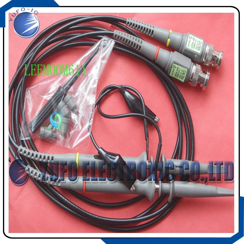 Free Shipping One Lot NEW 2 Oscilloscope 100MHz Clip Probes Oscope cable