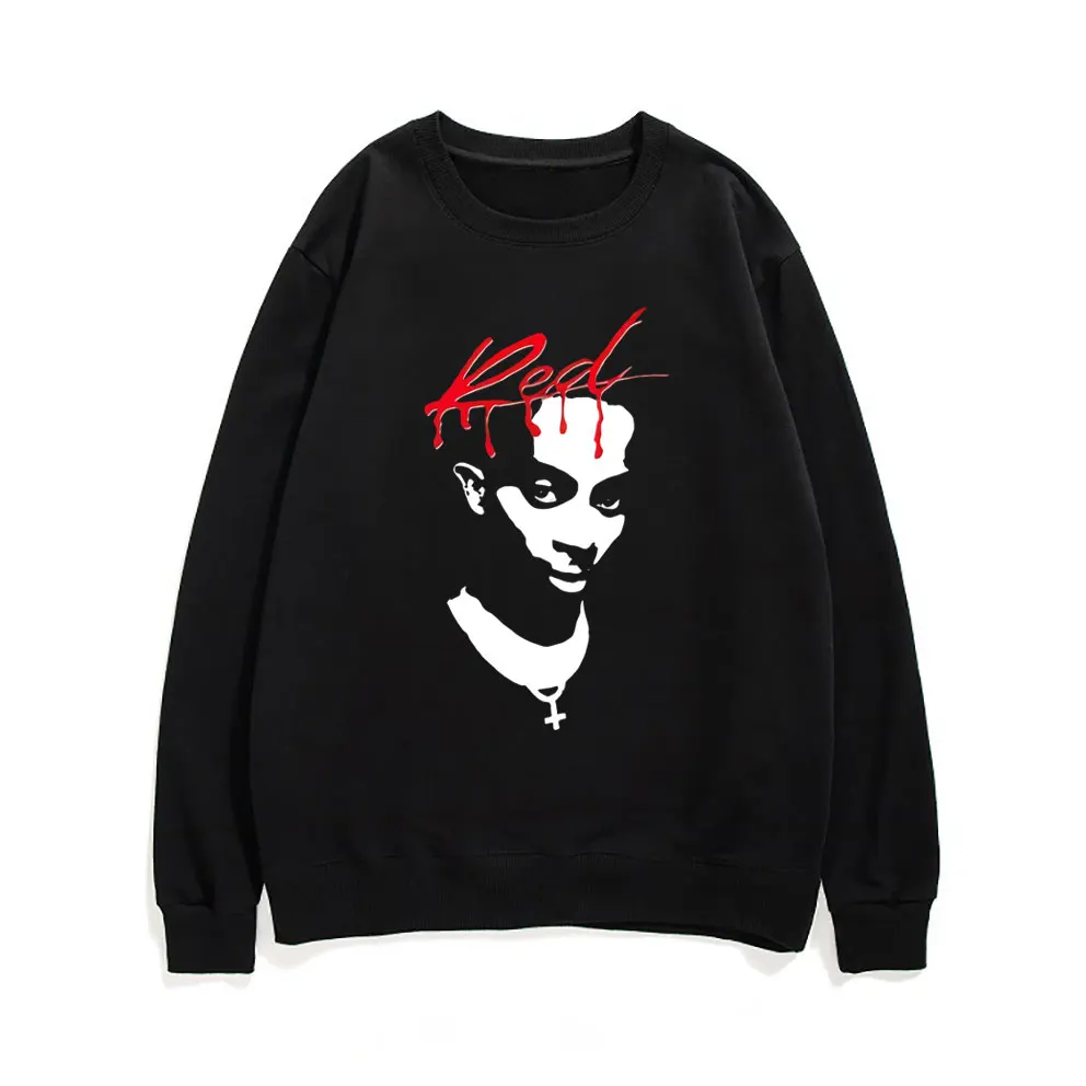 

Playboi Carti Music Album Red Print Sweatshirts Men Vintage 90s Rap Hip-Hop Pullover Tops Man Women Fashion Oversized Sweatshirt