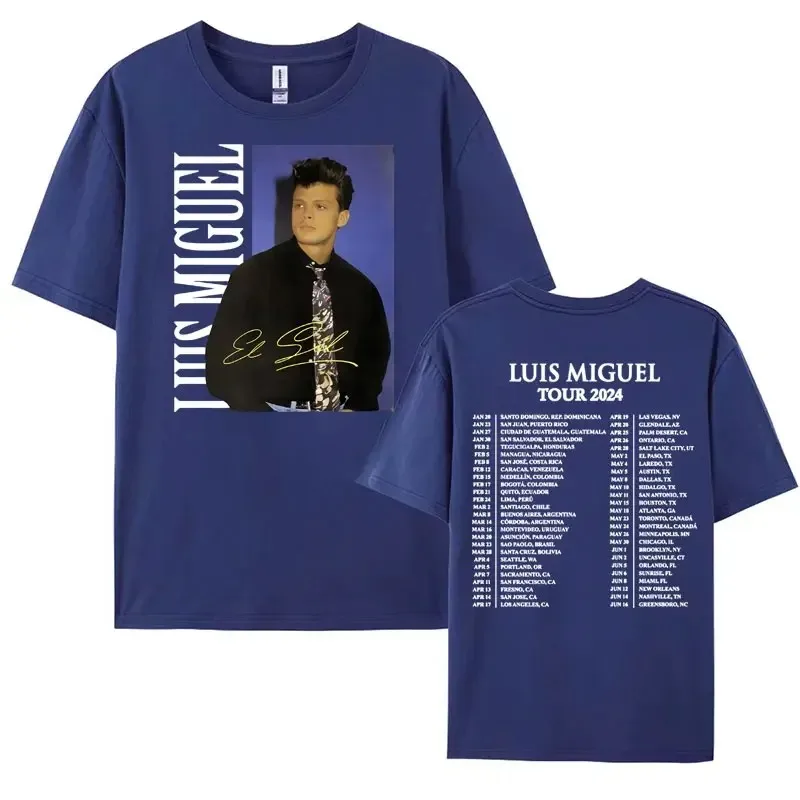 Limited Luis Miguel Tour 2024 Graphic T Shirts Men Fashion Hip Hop Street T-shirt Unisex 90s Vintage Style Oversized Cotton Tees