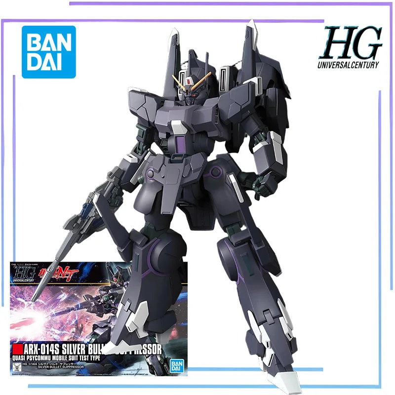 

BANDAI Original HGUC Series HGUC 225 Silver Bullet Suppressor Anime Action Figure Assembly Ornament Model Toys Collectible Model