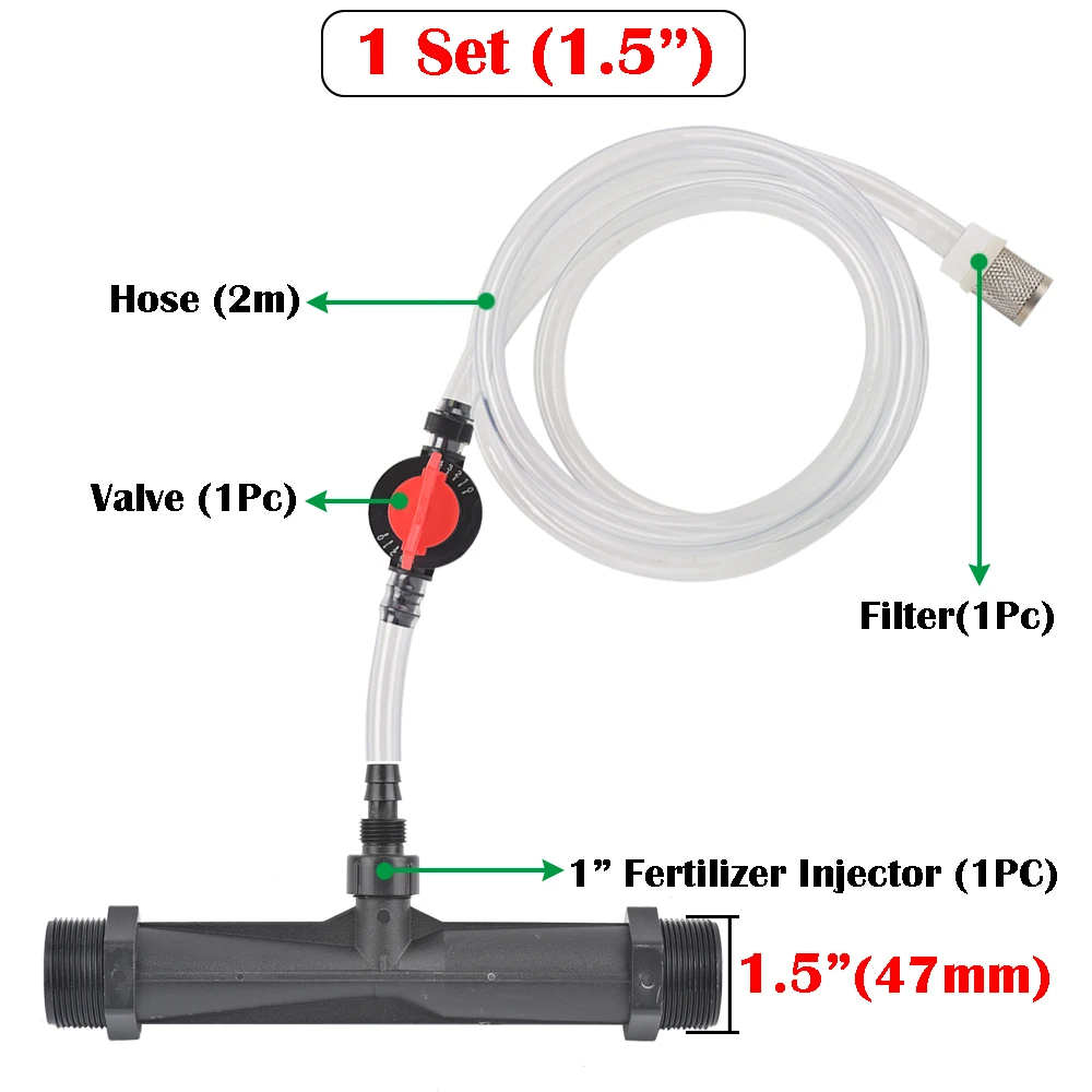 Nawadnianie rolnicze zestaw wtryskiwacz do nawozu Venturi 1/2 \
