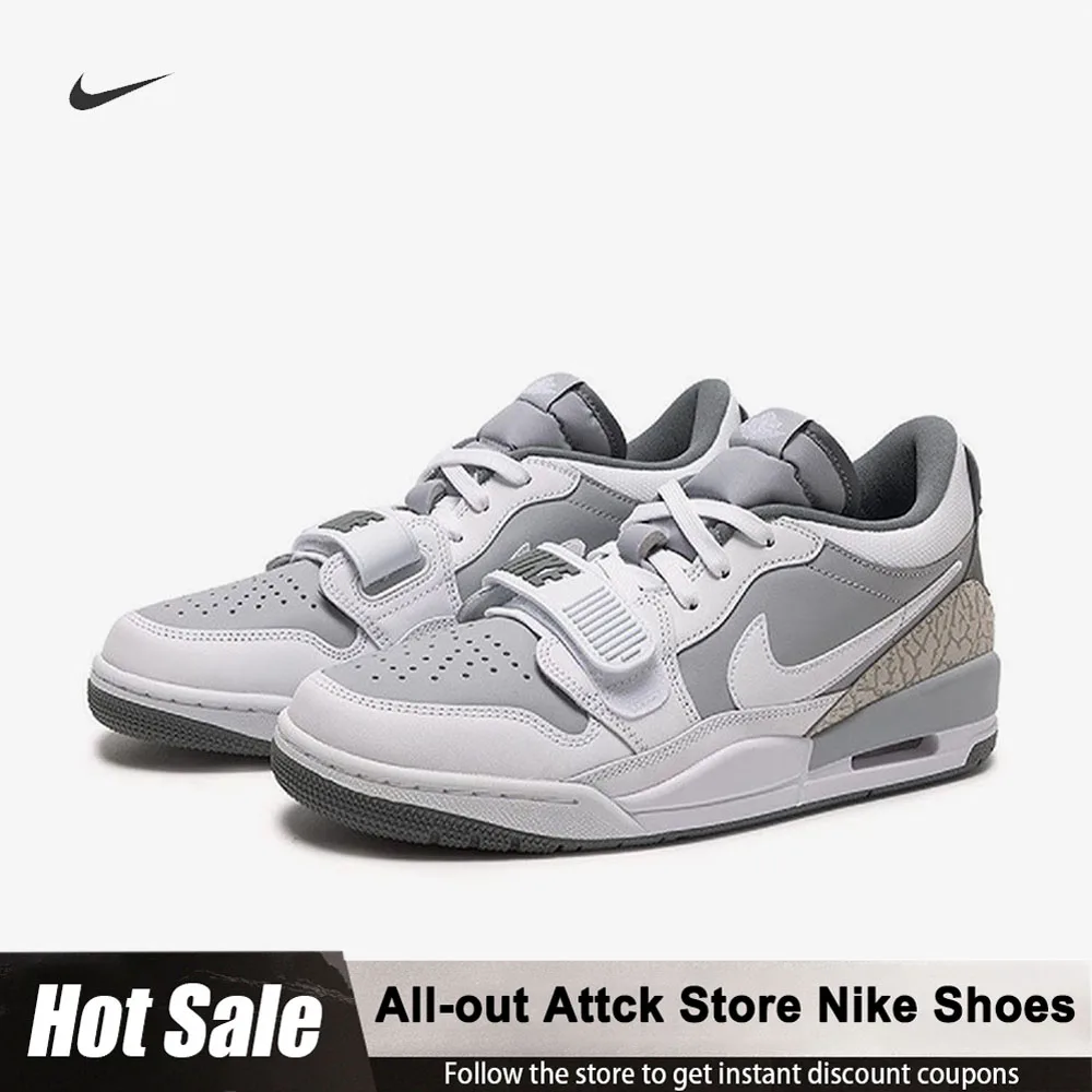 

Nike Original Jordan Legacy 312 Stylish And Comfortable Low-Top Retro Basketball Shoes Men's Grey Sneakers CD7069-005