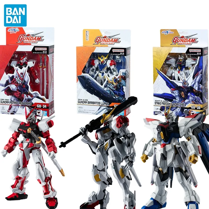 Bandai Original GU 34 GUNDAM ASTRAY RED FRAME&35 GUNDAM BARBATOS LUPUS&36 STRIKE FREEDOM GUNDAM TYPEⅡ Anime Action Figures Toys