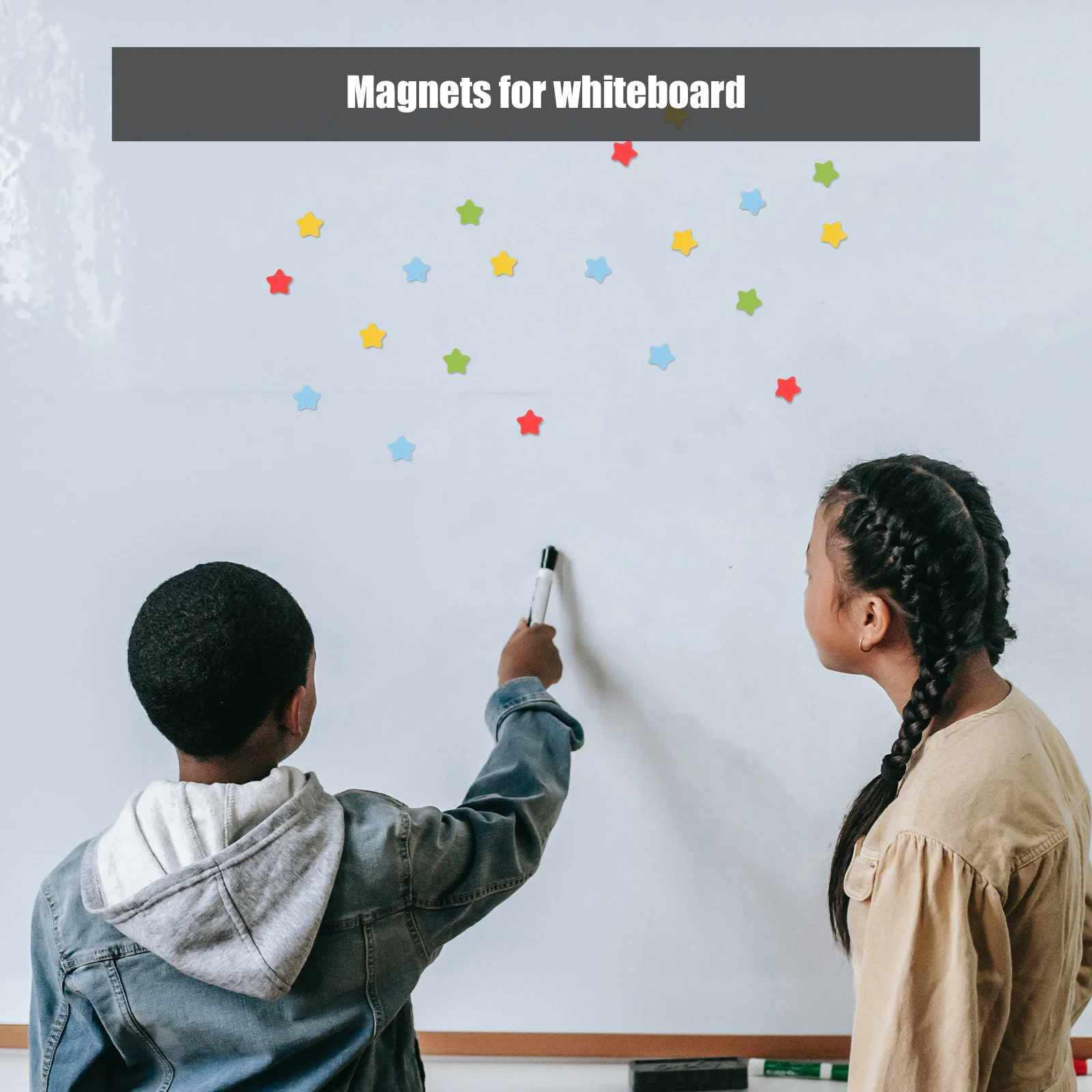 

80pcs Star Magnets Small Fridge Decorative Magnets For Refrigerator Whiteboard Classroom Magnetic Decorations Smooth Practical