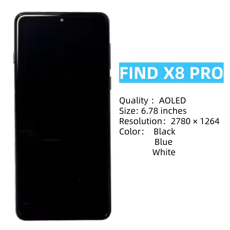 Replacement Assembly 6.78'' AMOLED For OPPO Find X8 Pro Original Screen With Frame LCD Display Touch Screen