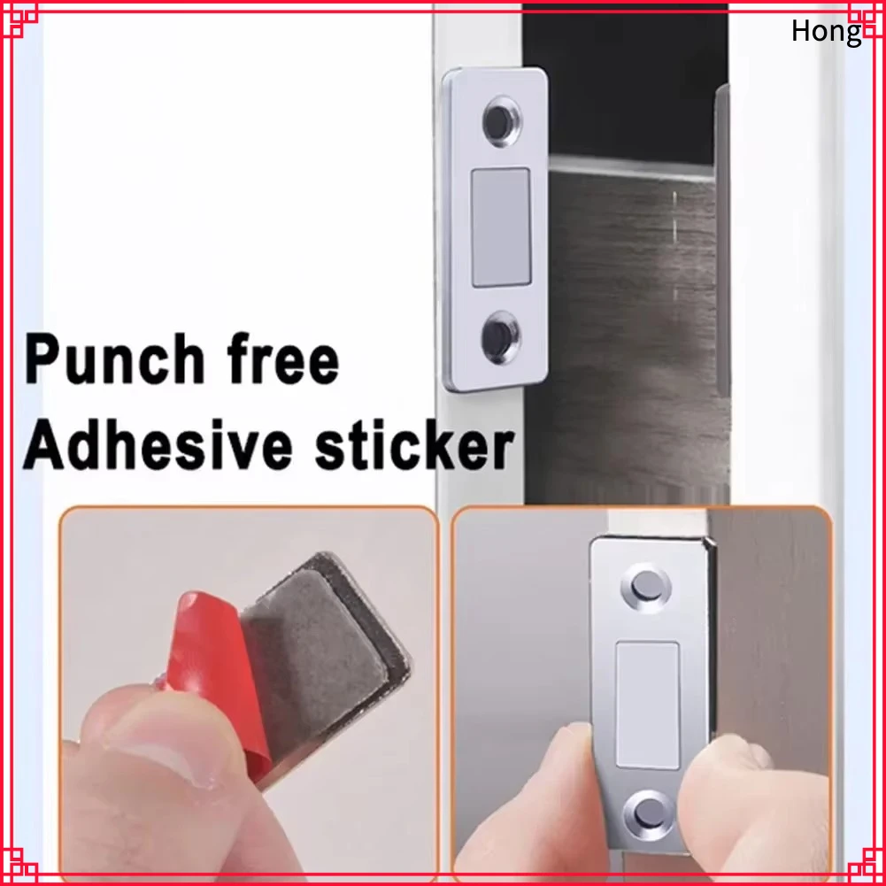 2pcs/Set Strong Door Closer Magnetic Door Catch Latch Door Magnet Furniture Cabinet Cupboard Screw / Sticker Ultra Thin