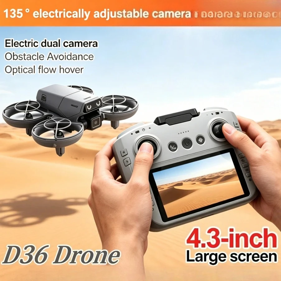 Original D36 Foldable GPS Drone 8K HD 5G WiFi FPV Brushless Motor Optical Flow Professional Aerial Photography RC Quadcopter