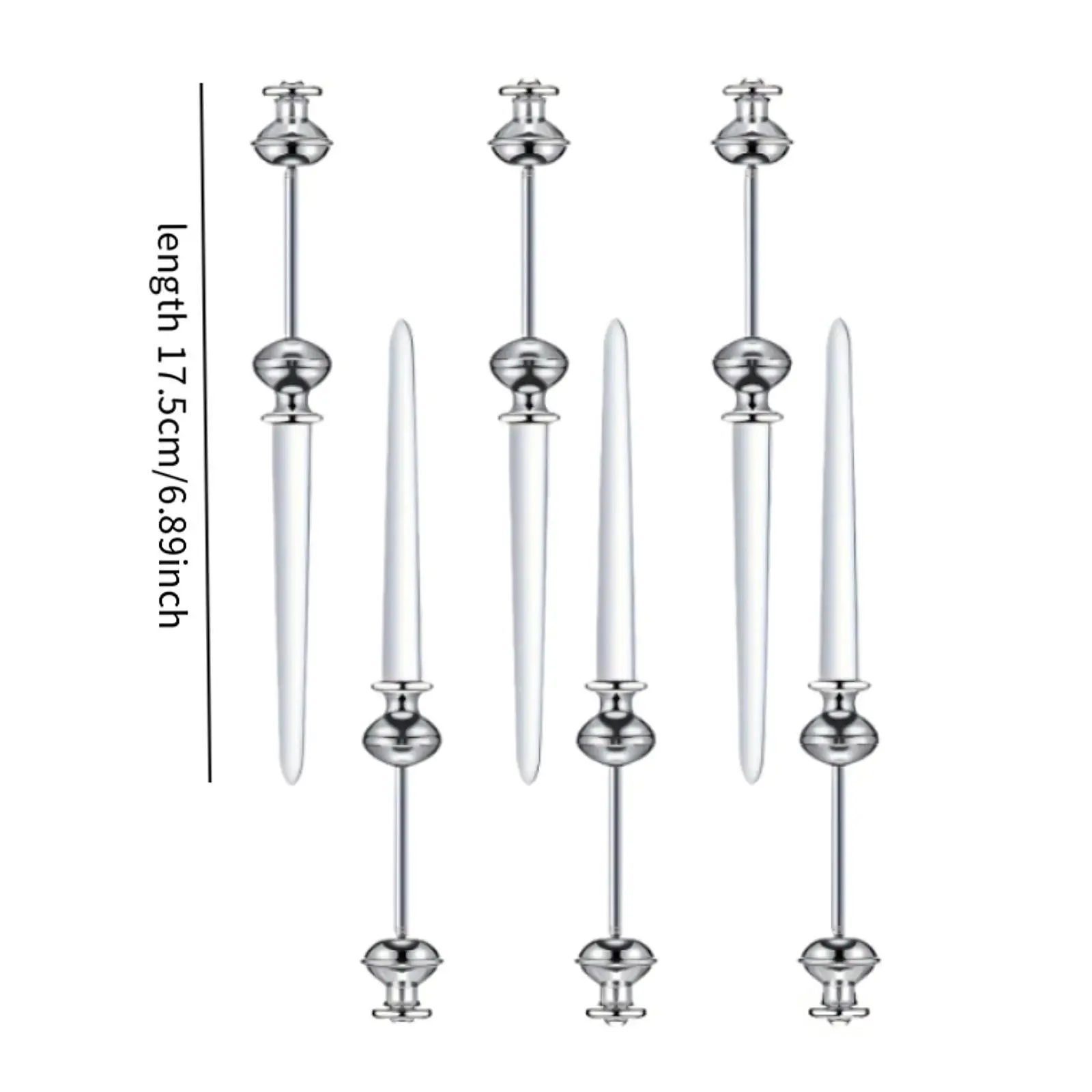 6x Letter Opener Portable Stainless Steel Manual Cut Paper Tool Smooth Letter Opening Tool for Home Office File Envelope Opener