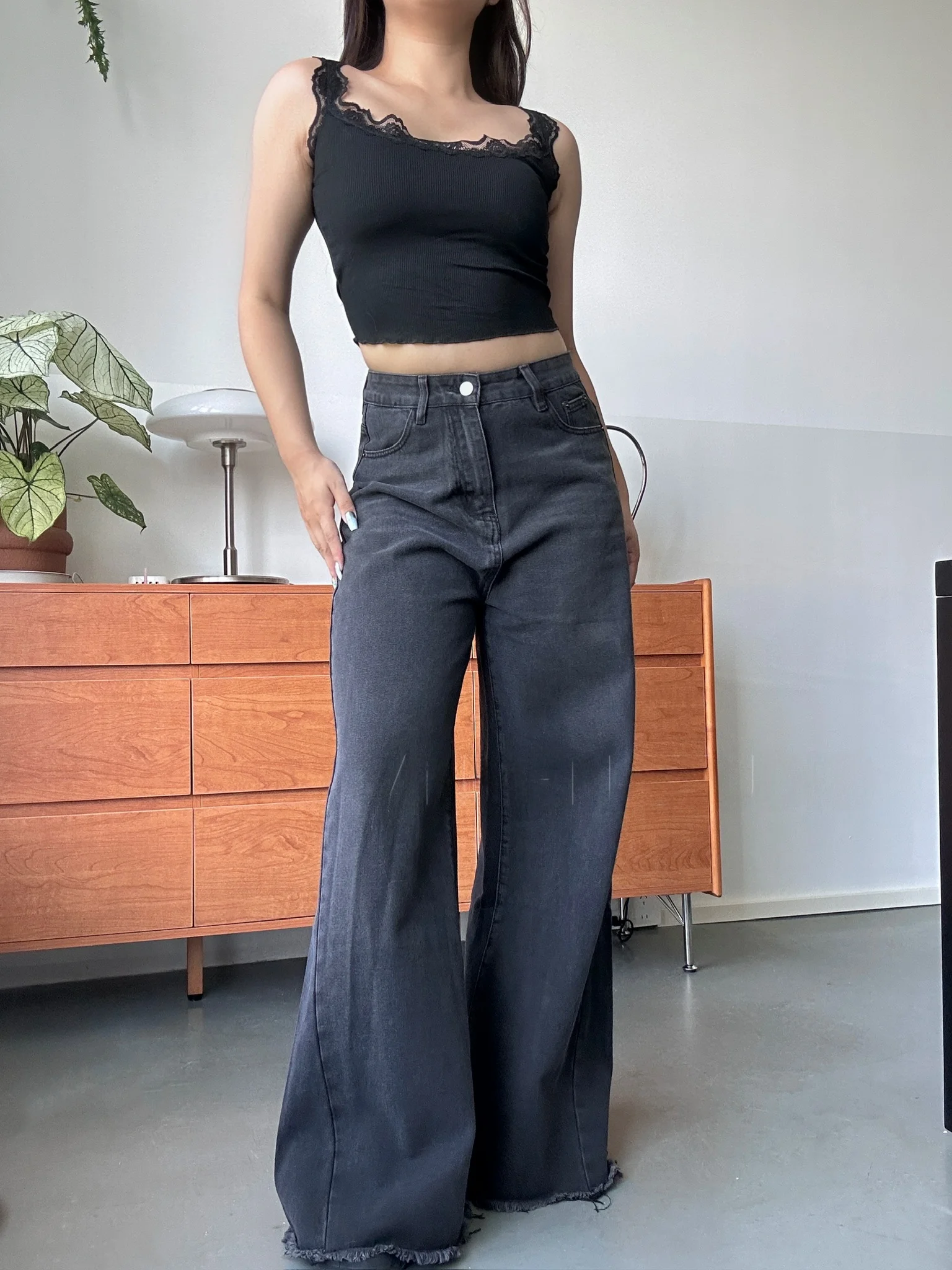 

Джинсы VINMEN STUDIO с необработанным краем, широкие, свободного кроя, с высокой талией, удлиненные, до щиколотки, для женщин