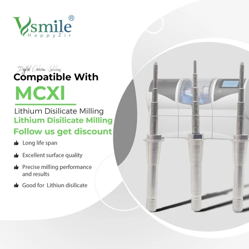 Imagen 1 del producto Sirona Cerec MCXL Compatible fresa paso fresa 12S cilindro punta fresa para fresado vidrio cerámica disilicato bloque Emax