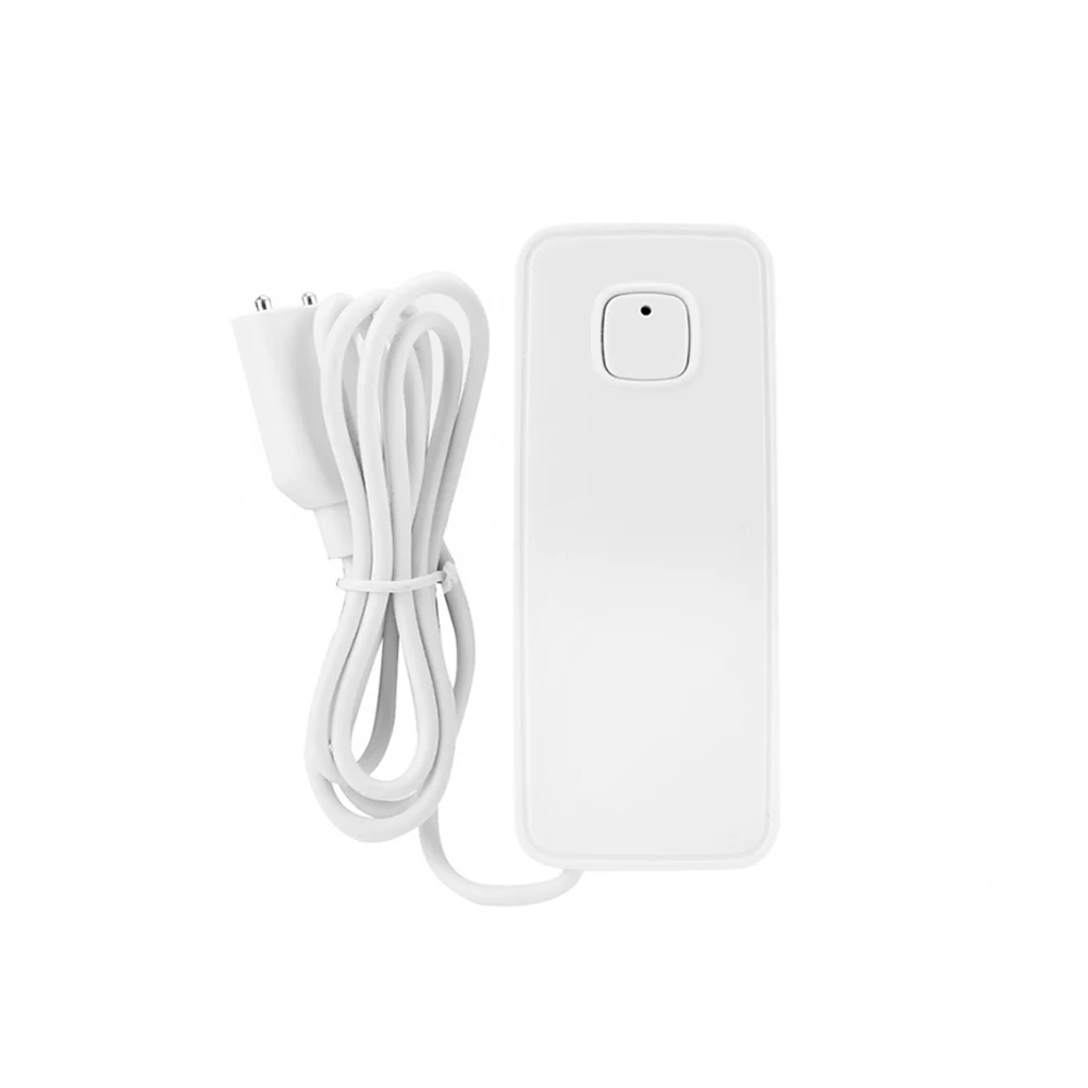 Tuya WiFi Water Leak Detector with 1M Long Cable Probe - Smart Sensor Compatible with Tuya Valve Manipulator, APP Notification