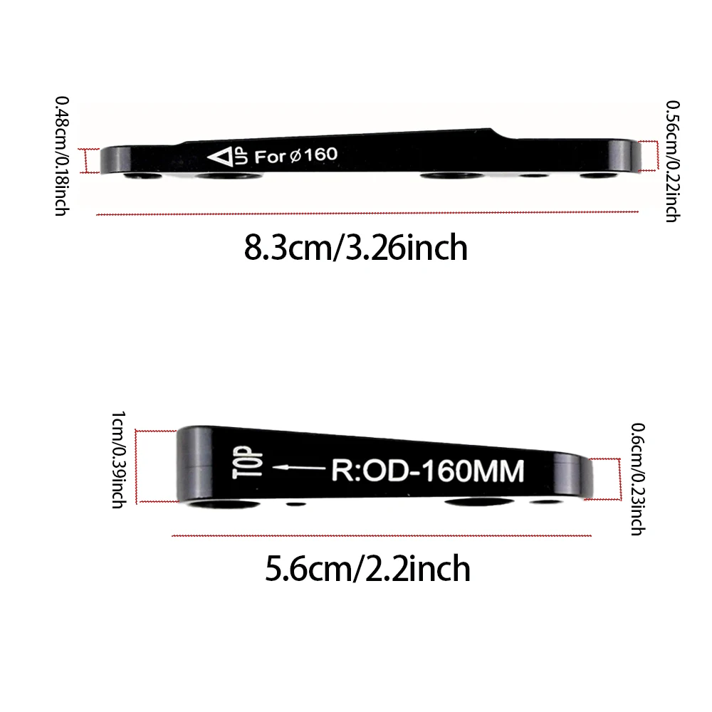 ZRACE Rennrad-Scheibenbremse, flache Bremse, 140–160 mm Adapter, vorderer 140/160 mm Adapter, hinterer 160 mm Adapter – Detail 4