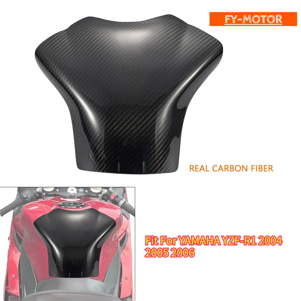 

Carbon Fibre Fuel Tank Shelter Protector Cover for Yamaha YZF-R1 2004-2006, Motorcycle Tank Guard