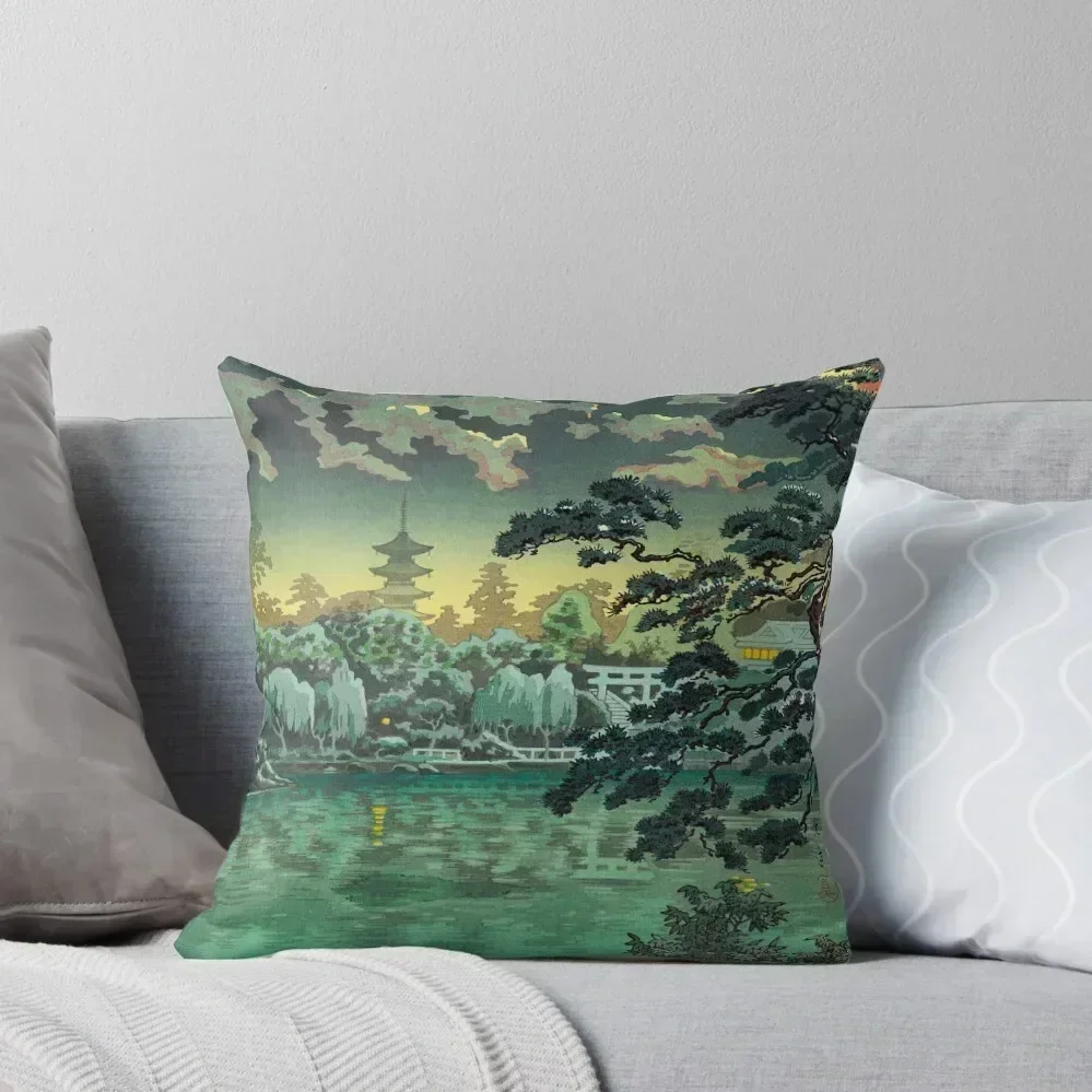 

Tsuchiya Koitsu - Ueno Shinobazu Pond Throw Pillow Embroidered Cushion Cover Decorative Cushions Decorative pillowcase pillow