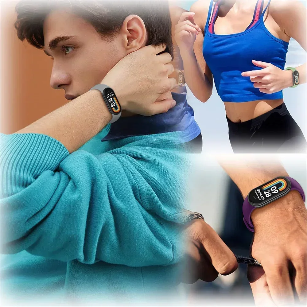 Weiches Silikonarmband für Xiaomi Mi Band 10 Sport-Smartarmband Ersatzband für Mi Band 8 9 NFC Neues Armband-Zubehör – Detail 16