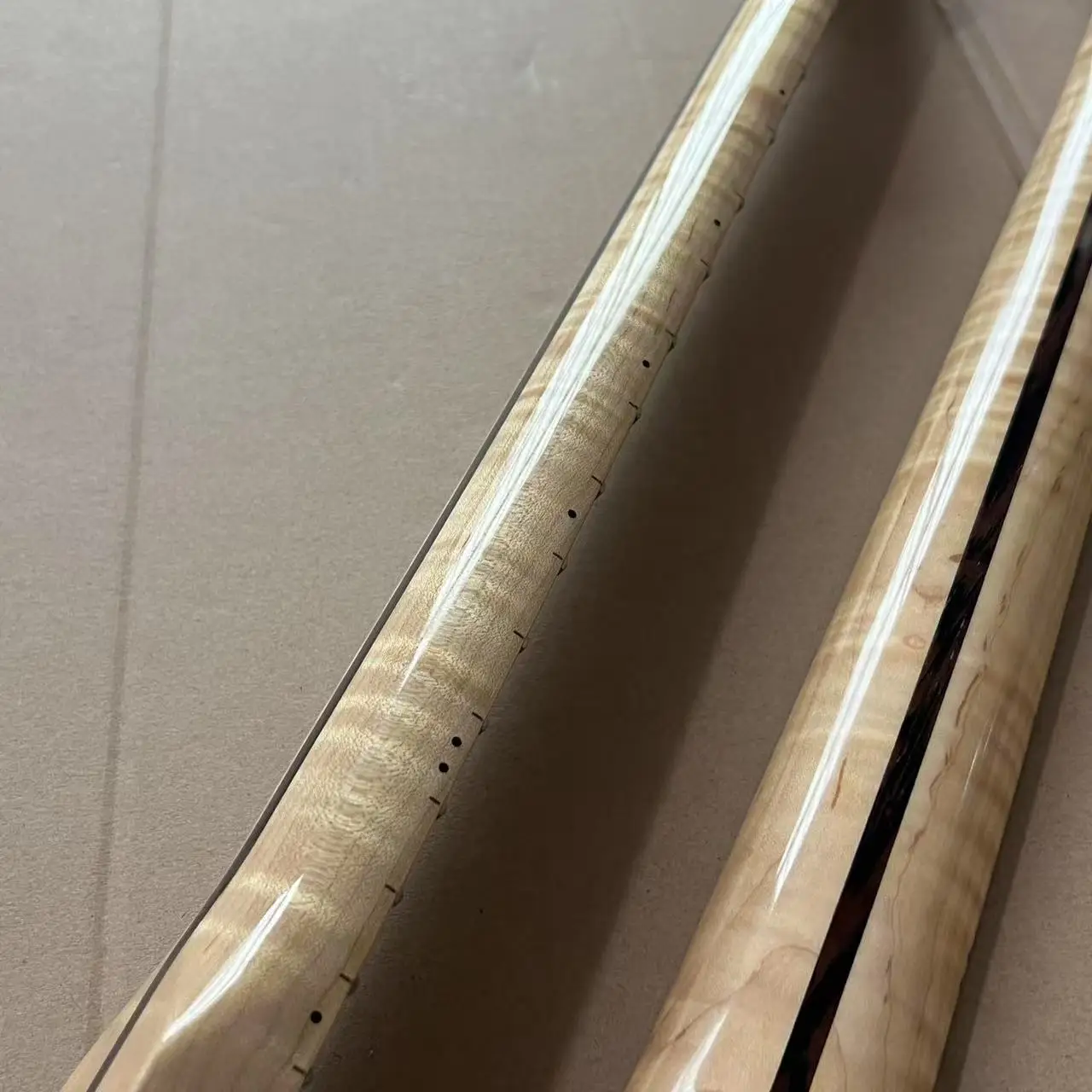 لهب القيقب TL-نمط الغيتار الرقبة 25.5 بوصة 56 مللي متر كعب 21 الحنق لمعان النهاية مع ثنائي العمل قضيب تروس شحن سريع