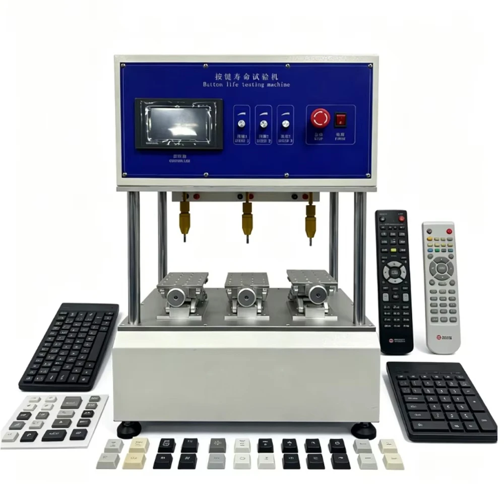 3-Station Keyboard Life Tester | Touch Screen Button Durability Testing Machine