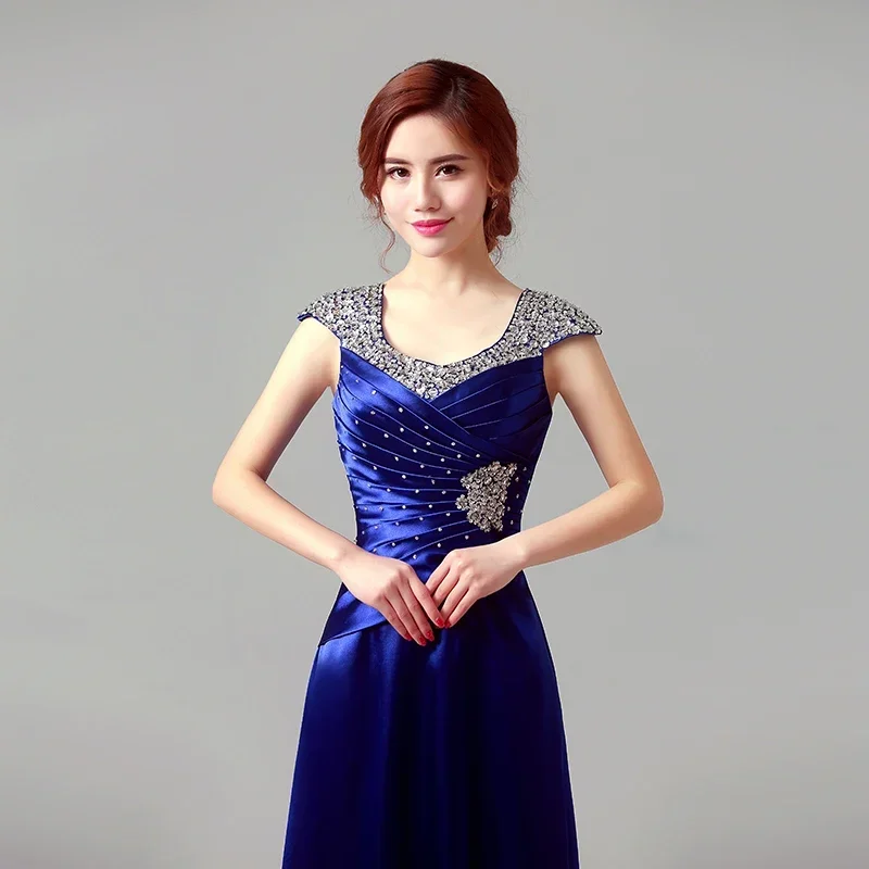 

high quality Woman Sequins Long Dress Elegant for Evening Party Femme Wedding Robe Vintage Lace Dresses Maxi Vestidos DD23