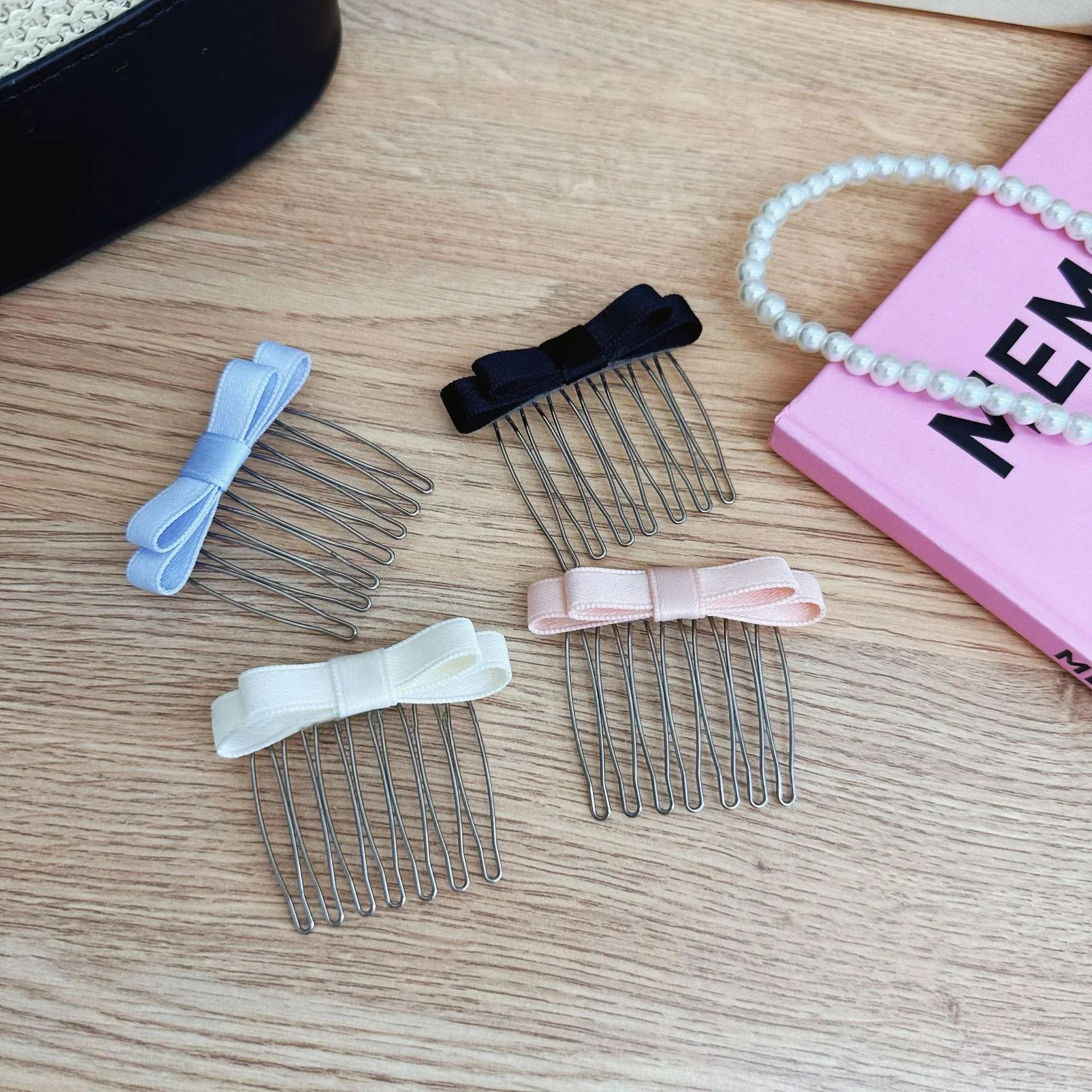 Korean Insert Comb Clip Women Girls Sweet Bangs Clip Hairpins Back Head Headdress Broken Hair Finishing Tools Hair Clip