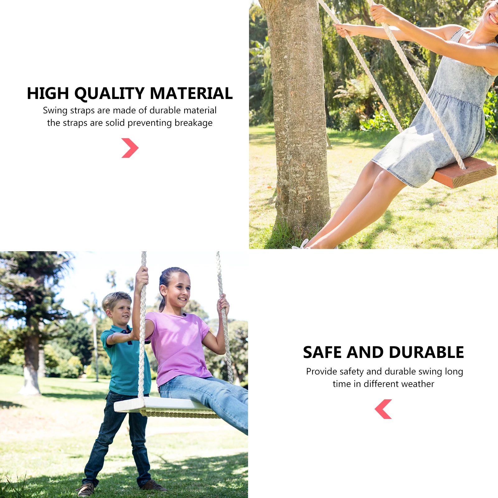 

2Pcs Adjustable Swing Hanging Straps Heavy Duty Outdoor Tree Swing Rope Durable Rings for Garden Porch Patio Swings