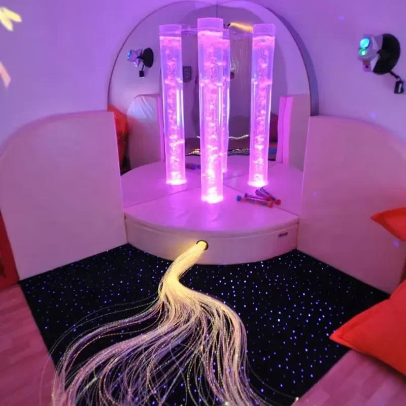 for Special Needs Children Multi Sensory Autism Learning Lighting Room with Fiber Optic Light