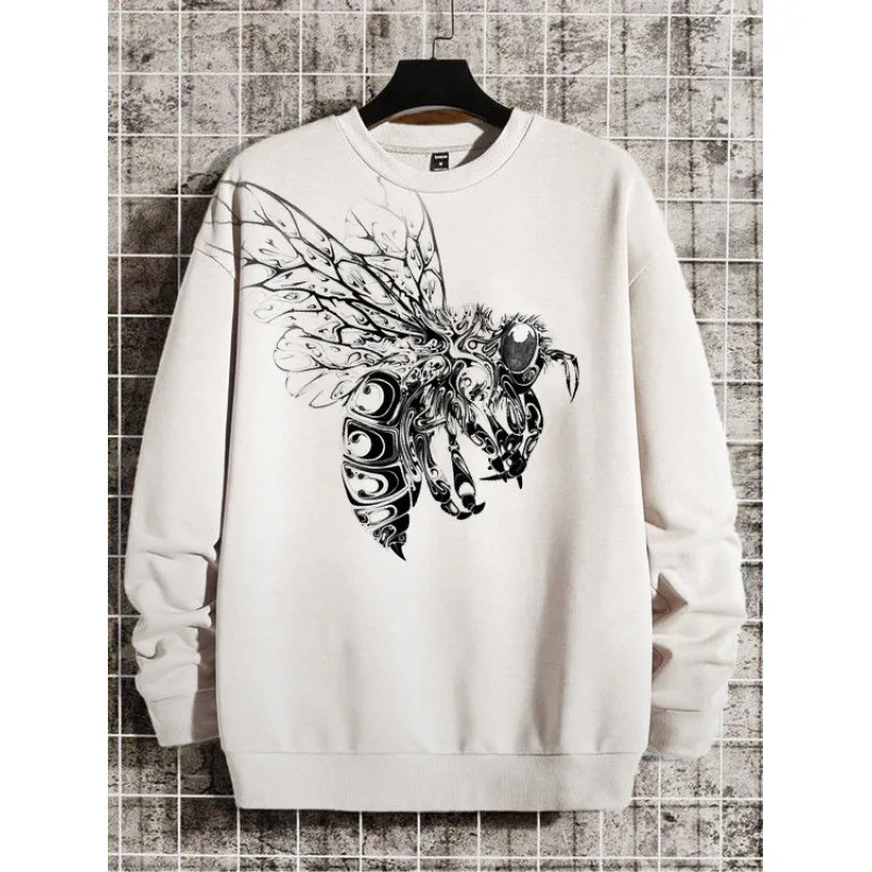 New Sweatshirts For Men Pullovers Insect Graphic Long Sleeve Printed T-Shirts O-Neck Hoodie Autumn Oversized Men's Clothing Tops