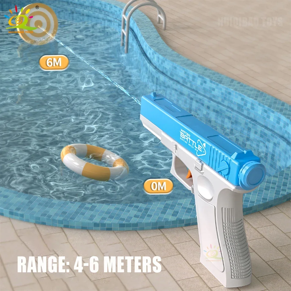 HUIQIBAO-Pistolet à eau manuel pour enfants, portable, été, plage, extérieur, garçons, tir, rafales, jouets pour enfants, jeu pour adultes